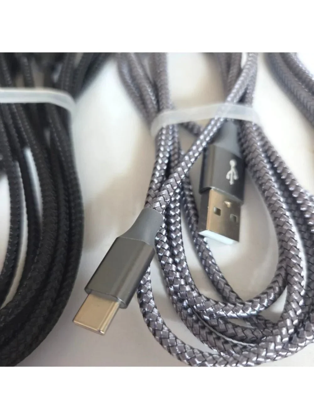 USB C Cable 5-Pack Braided Fast Charging 3/3/6/6/10 Ft iPhone Samsung Galaxy